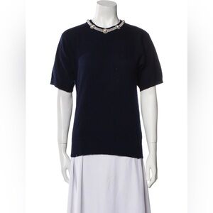 80’s Vintage Gloria Sachs Navy Cashmere Pullover Sweater